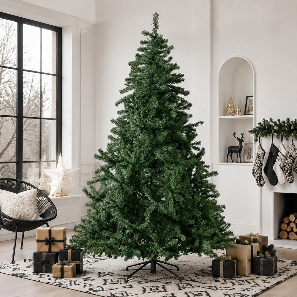Abrihome Green Artificial Christmas Tree with 1512 Tips 8ft Image 3