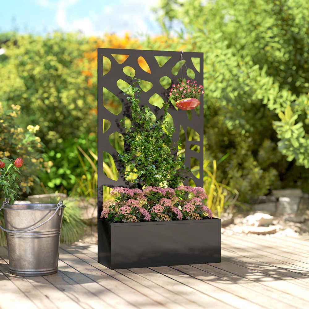 Outsunny Metal Raised Garden Bed with Trellis 116 x 61 x 23cm Image 6
