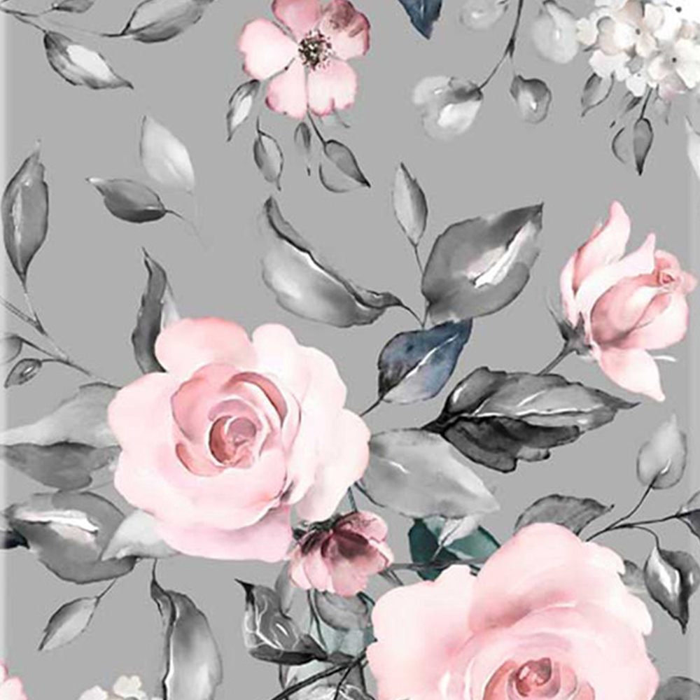 Warren Reed Designer Large Dusty Pink Roses Suitcase Image 3