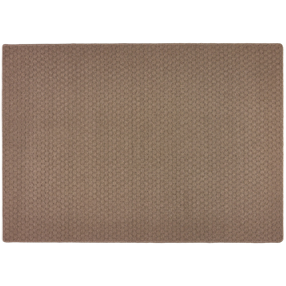 My Mat Mink Sculptured Honeycomb Washable Rug 140 x 200cm Image 1