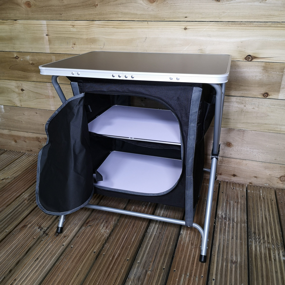 Samuel Alexander Black Foldable Camping Cabinet Image 2