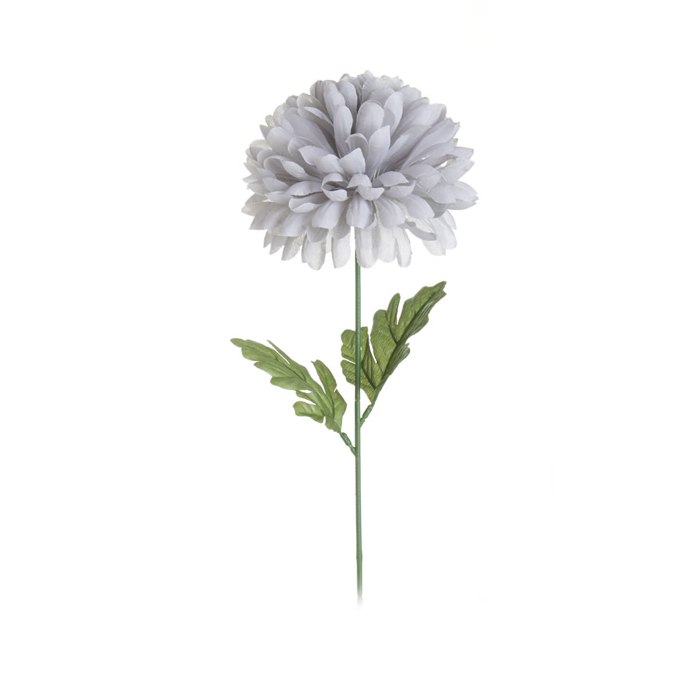 Wilko Grey Pom Pom Single Stem Artificial Flower Image