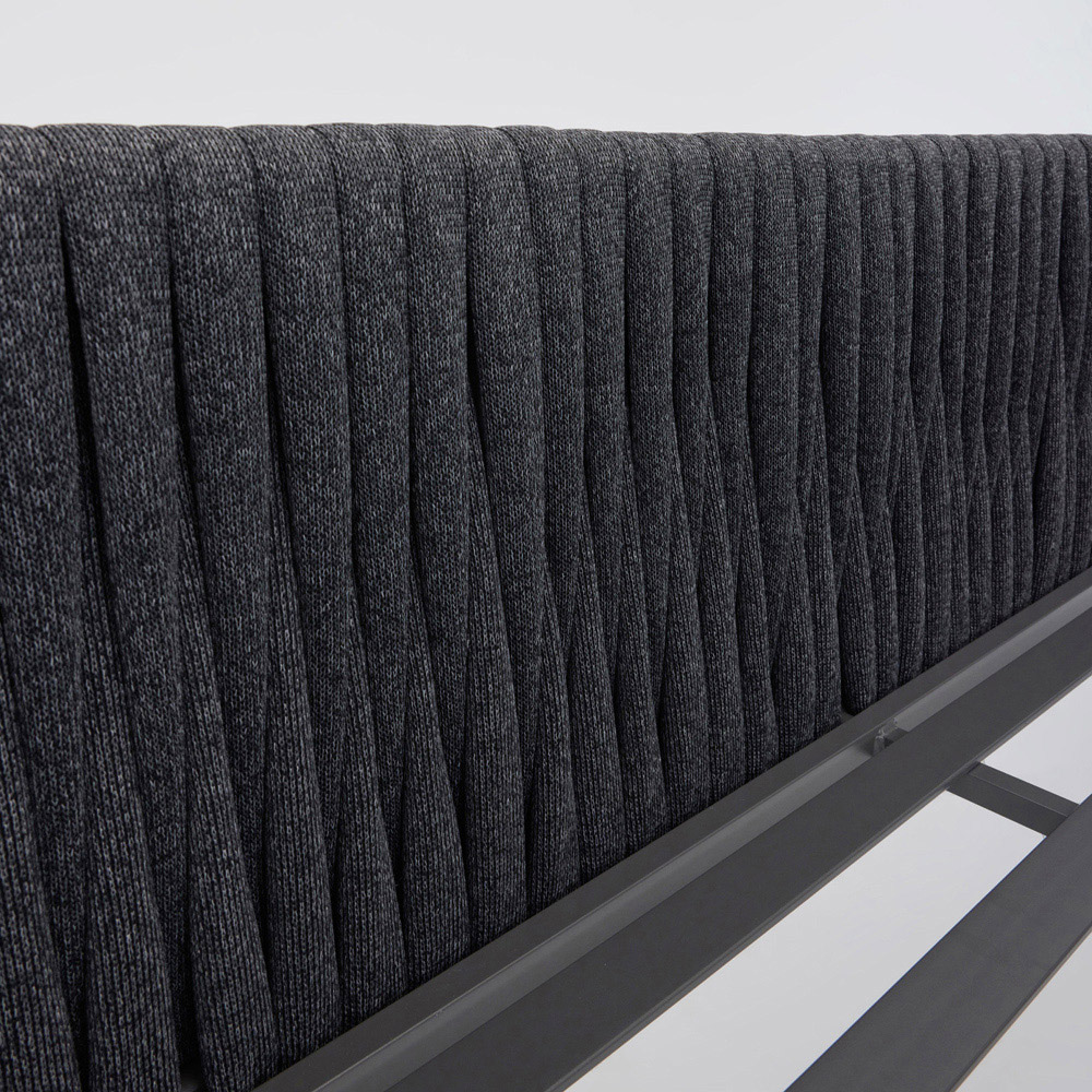 Home Detail Serena 5 Seater Dark Grey Rope Style Corner Garden Sofa Set with Coffee Table Image 4