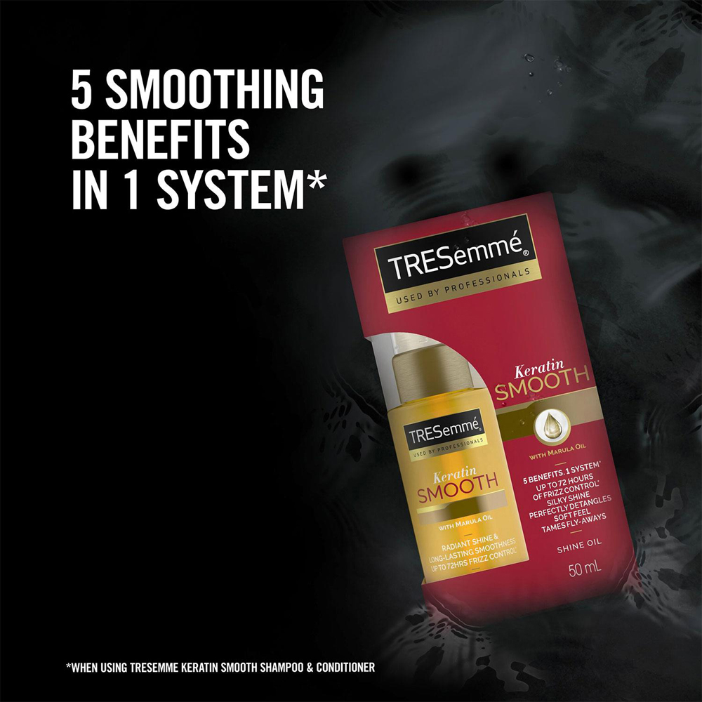 TRESemme Pro Collection Keratin Smooth Marula Shine Oil 50ml 3 Pack Image 4