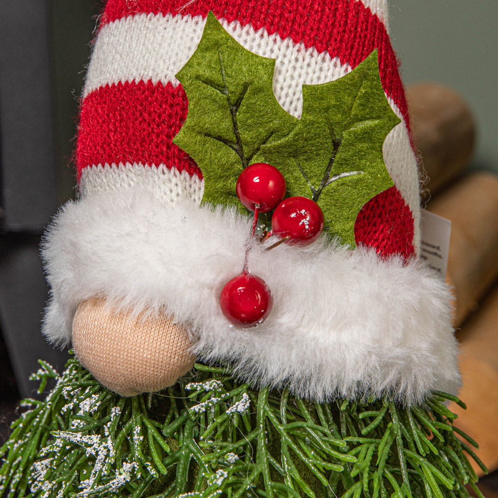 Samuel Alexander Red and White Striped Hat Sitting Gonk Christmas Decoration 31cm Image 5