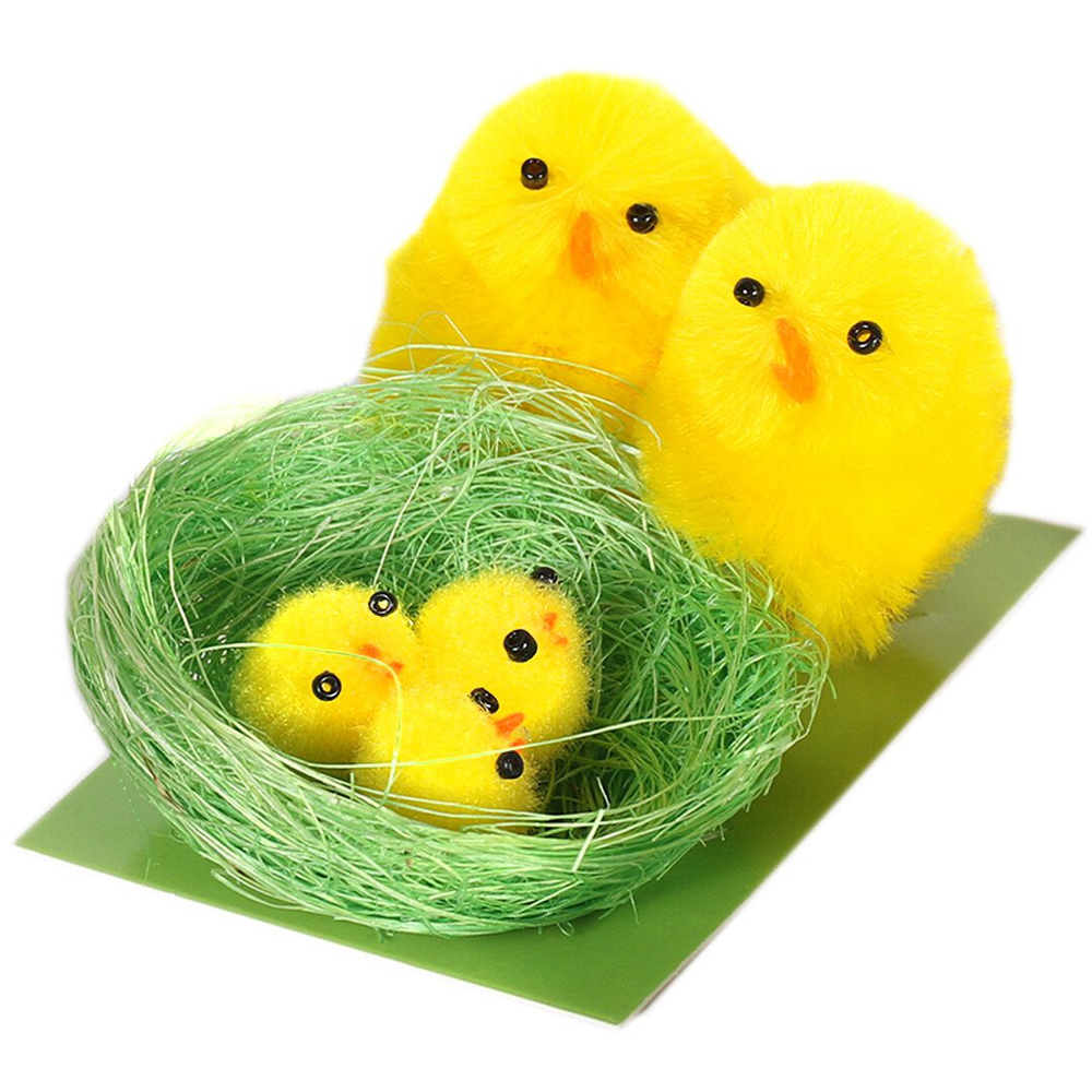 Easter Chicks With Green Nest Image