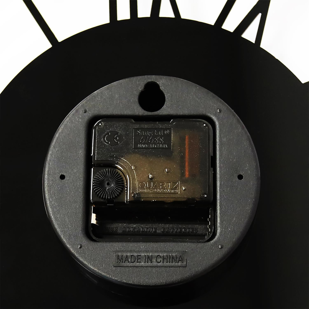 Walplus Black Acrylic Gloss Roman Wall Clock 30cm Image 6