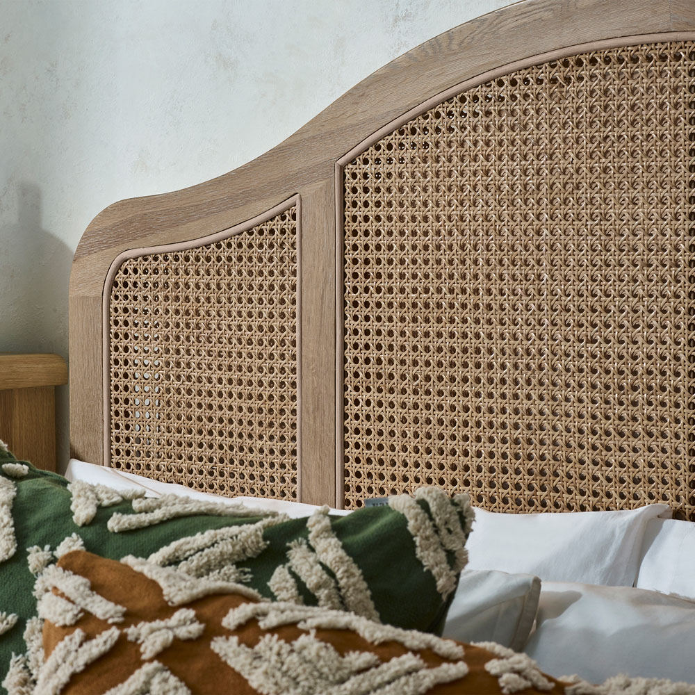 Julian Bowen Fleur Double Rattan Light Oak Bed Image 7