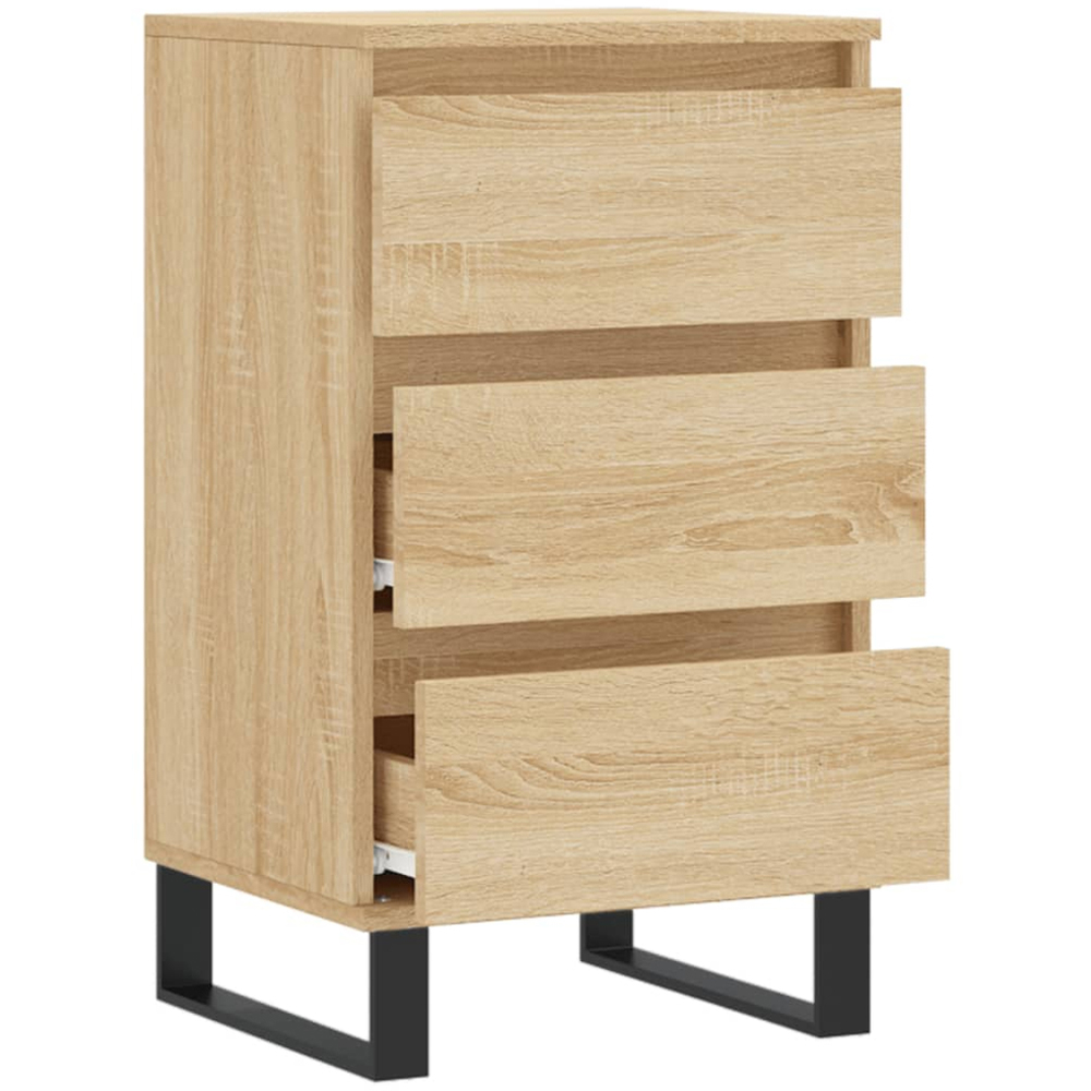 vidaXL 3 Drawer Sonoma Oak Sideboard Image 6