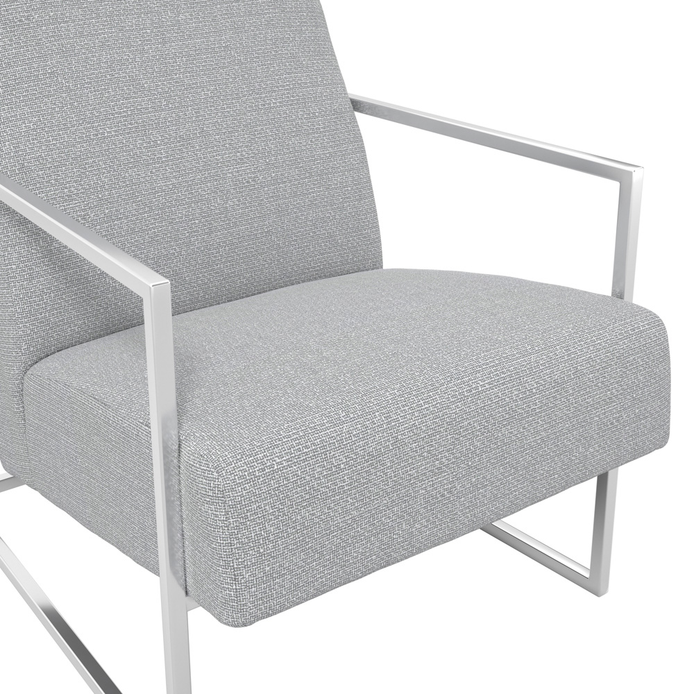 Ritz Dove Grey and Silver Accent Chair Image 6