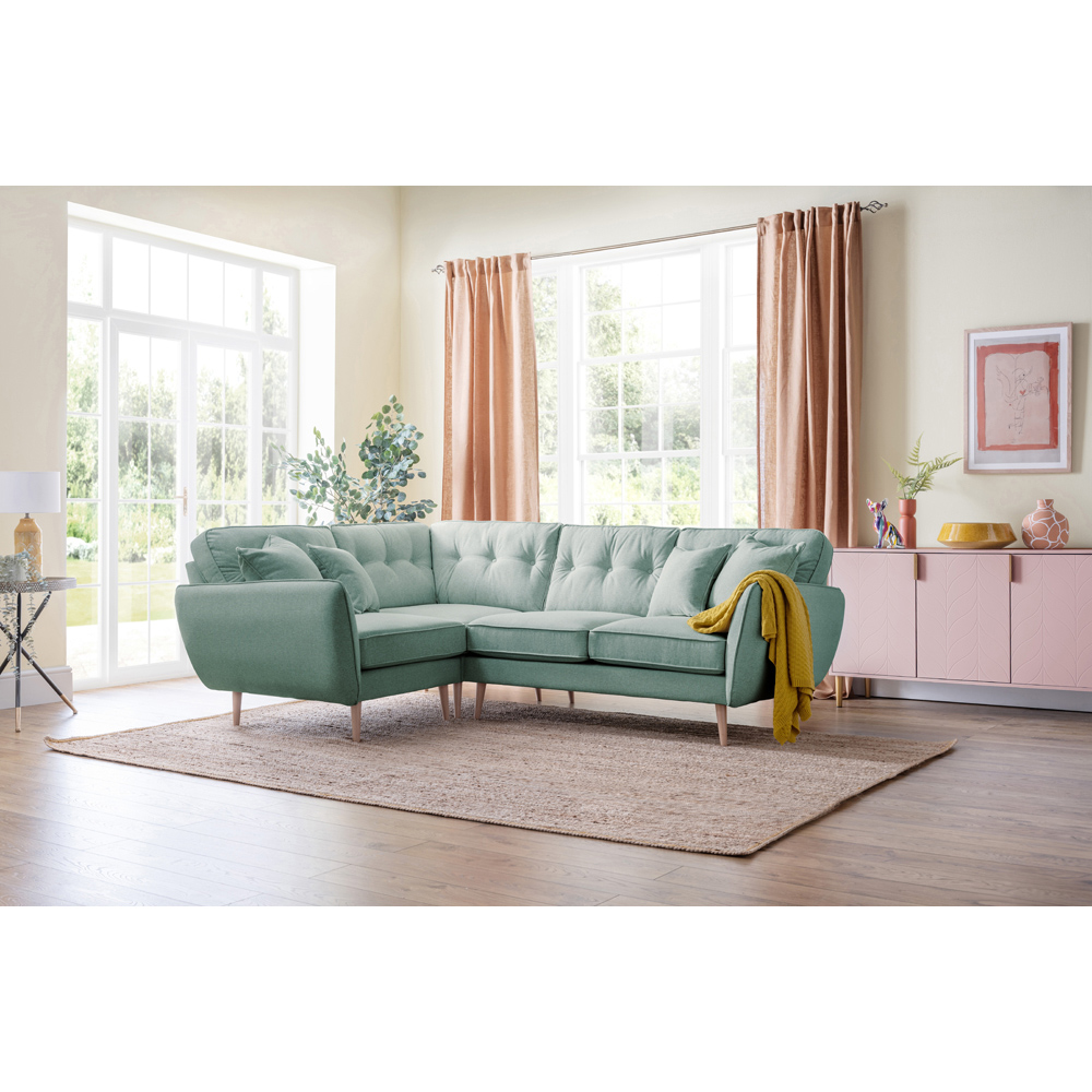 Opry Faro 4 Seater Button Back Aqua Right Hand Corner Sofa Image 5