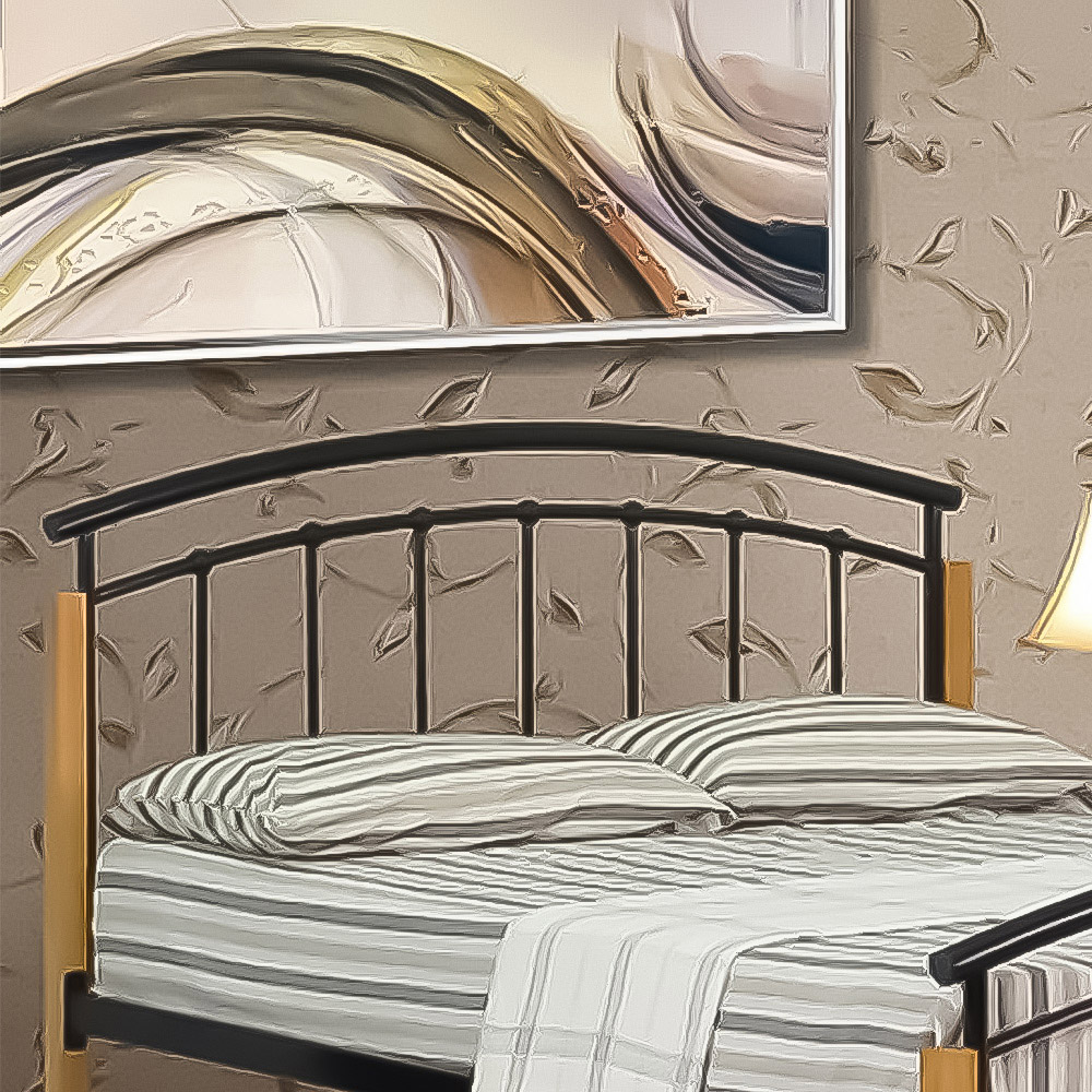 Brooklyn Single Black Modern Metal Bed Frame Image 2