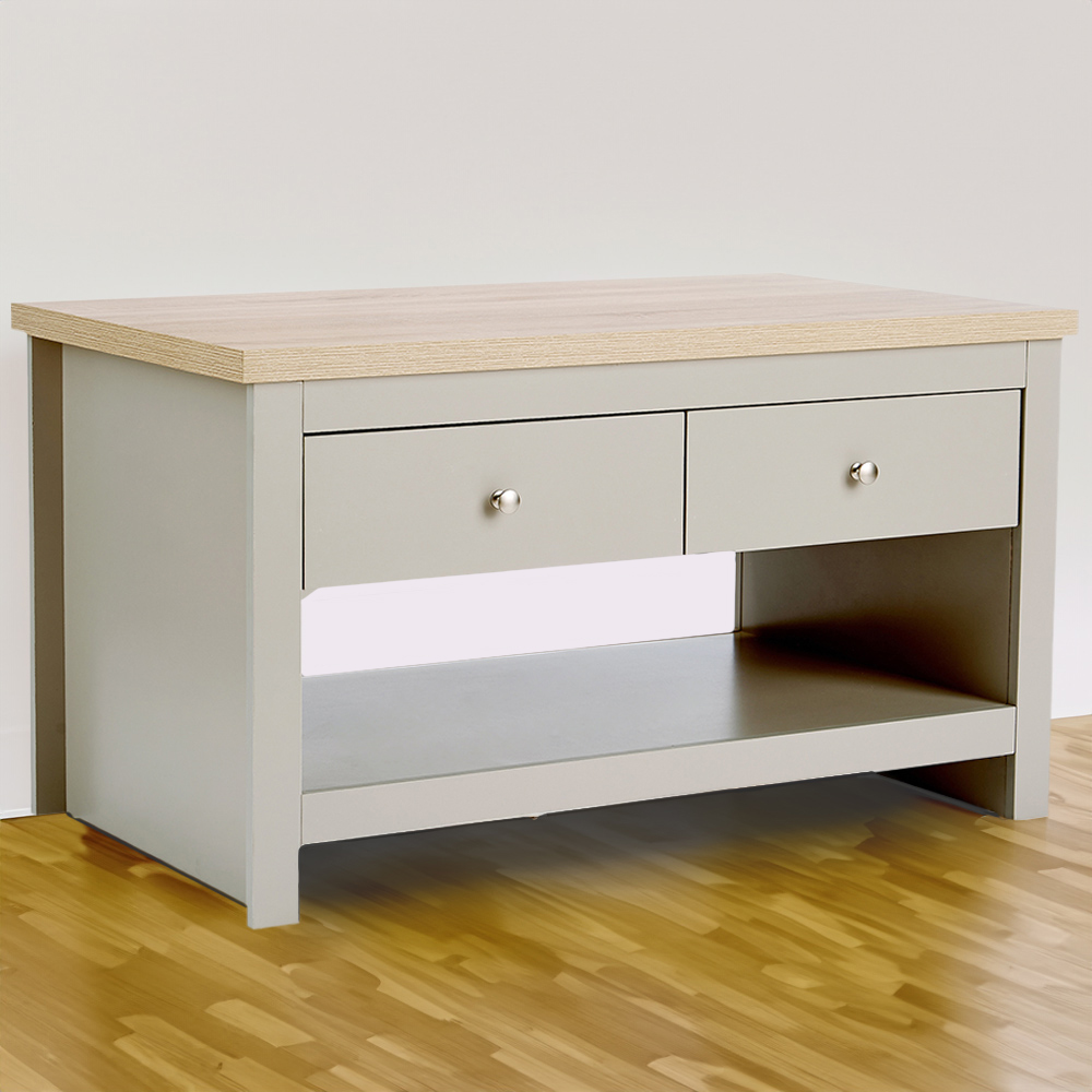 Apollo 2 Drawer Grey Coffee Table Image 1