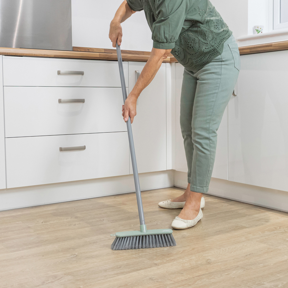 JVL Grey Hard Bristle Angled Sweeping Brush Image 2