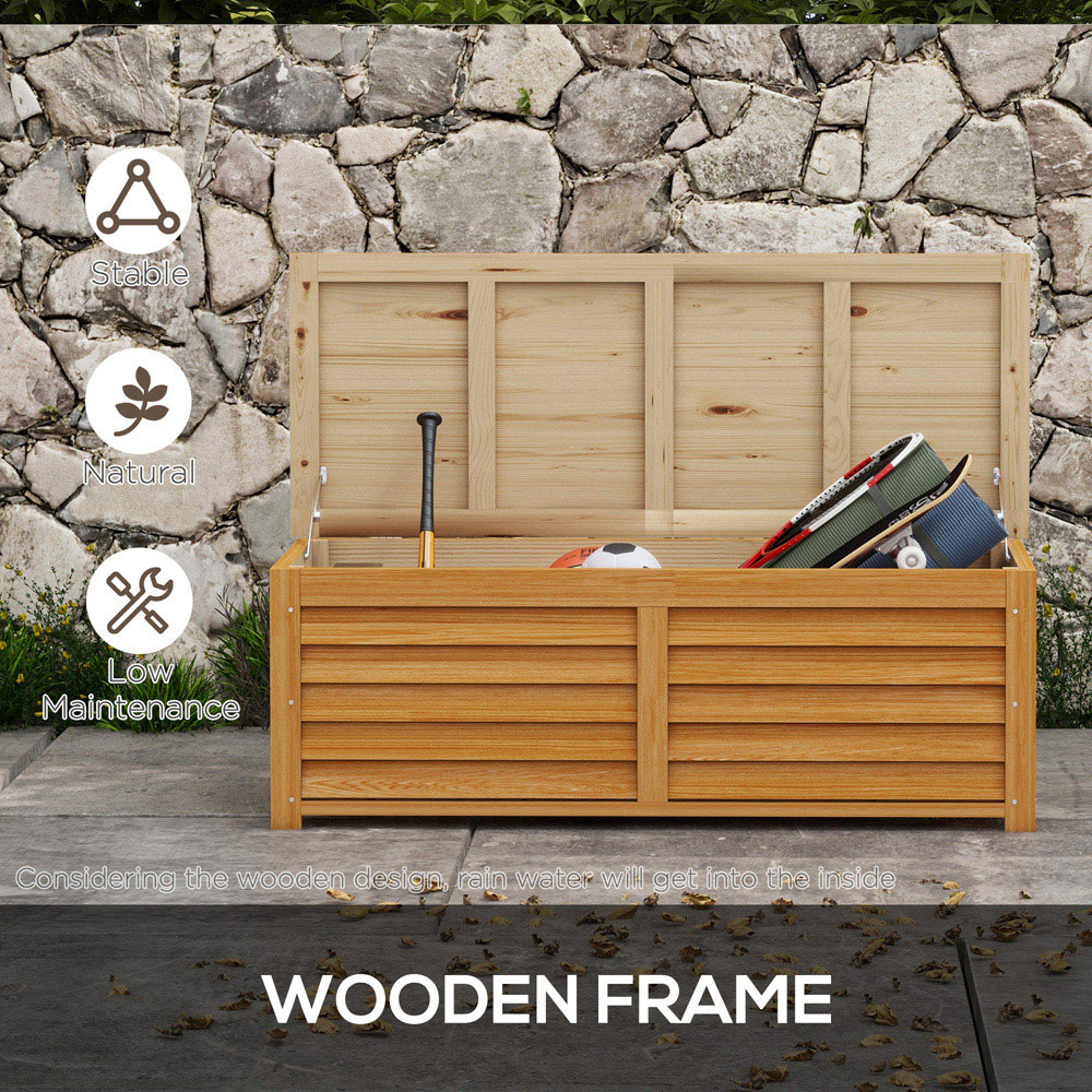 Outsunny 292L Light Brown Outdoor Storage Box Image 6