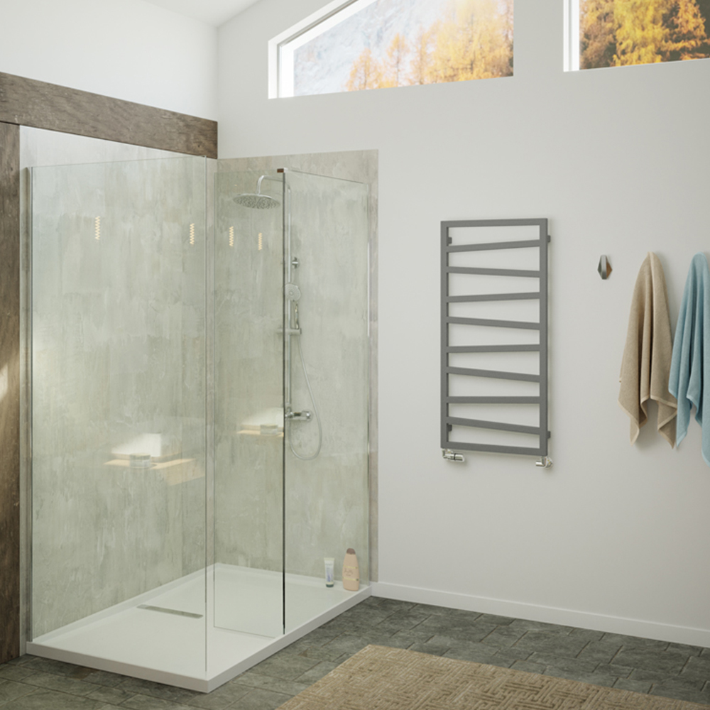Terma Zig Zag Salt n Pepper Heated Towel Rail 1070 x 500mm Image 7
