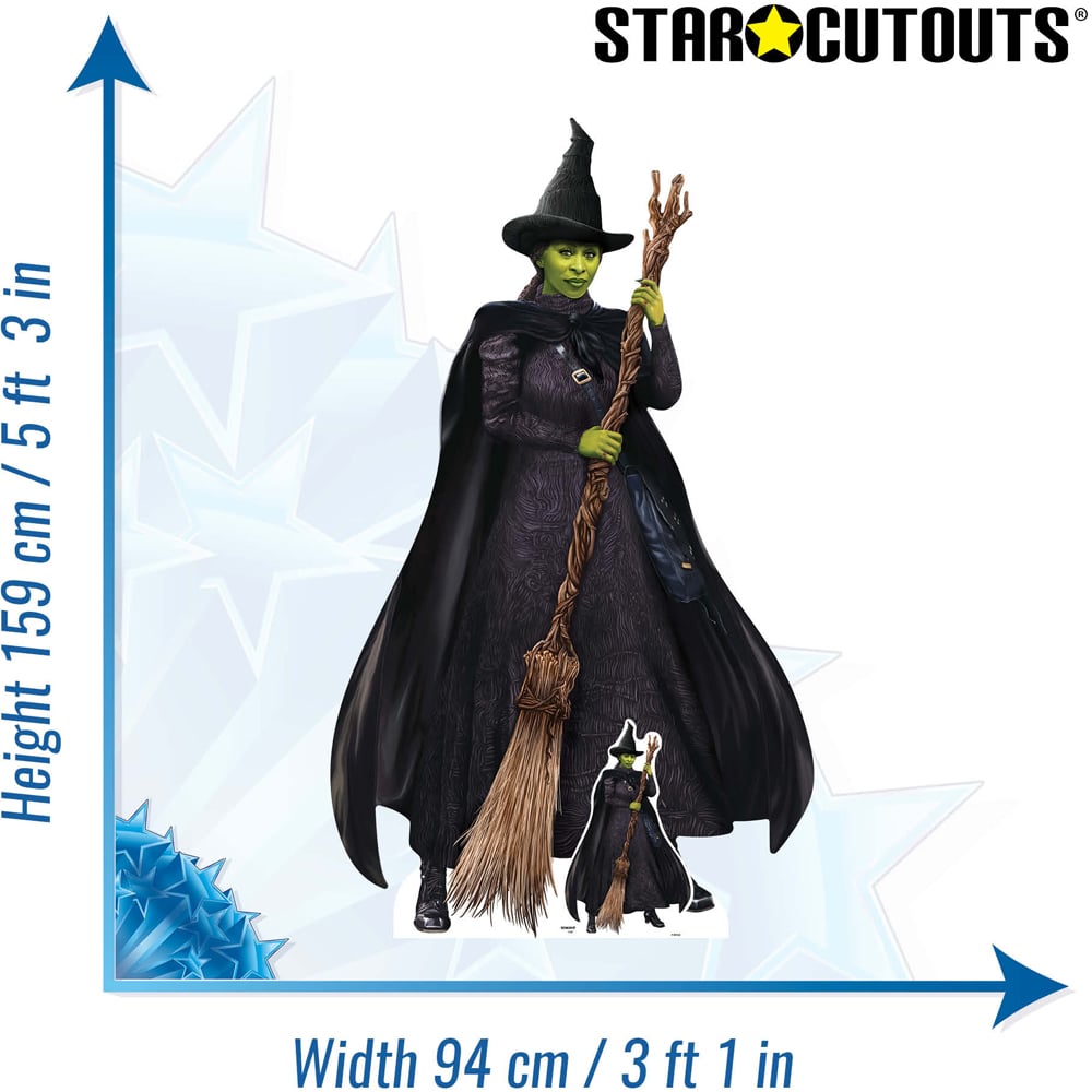 Star Cutouts Elphaba Wicked Witch Green Cardboard Cutout 159 x 94cm Image 7
