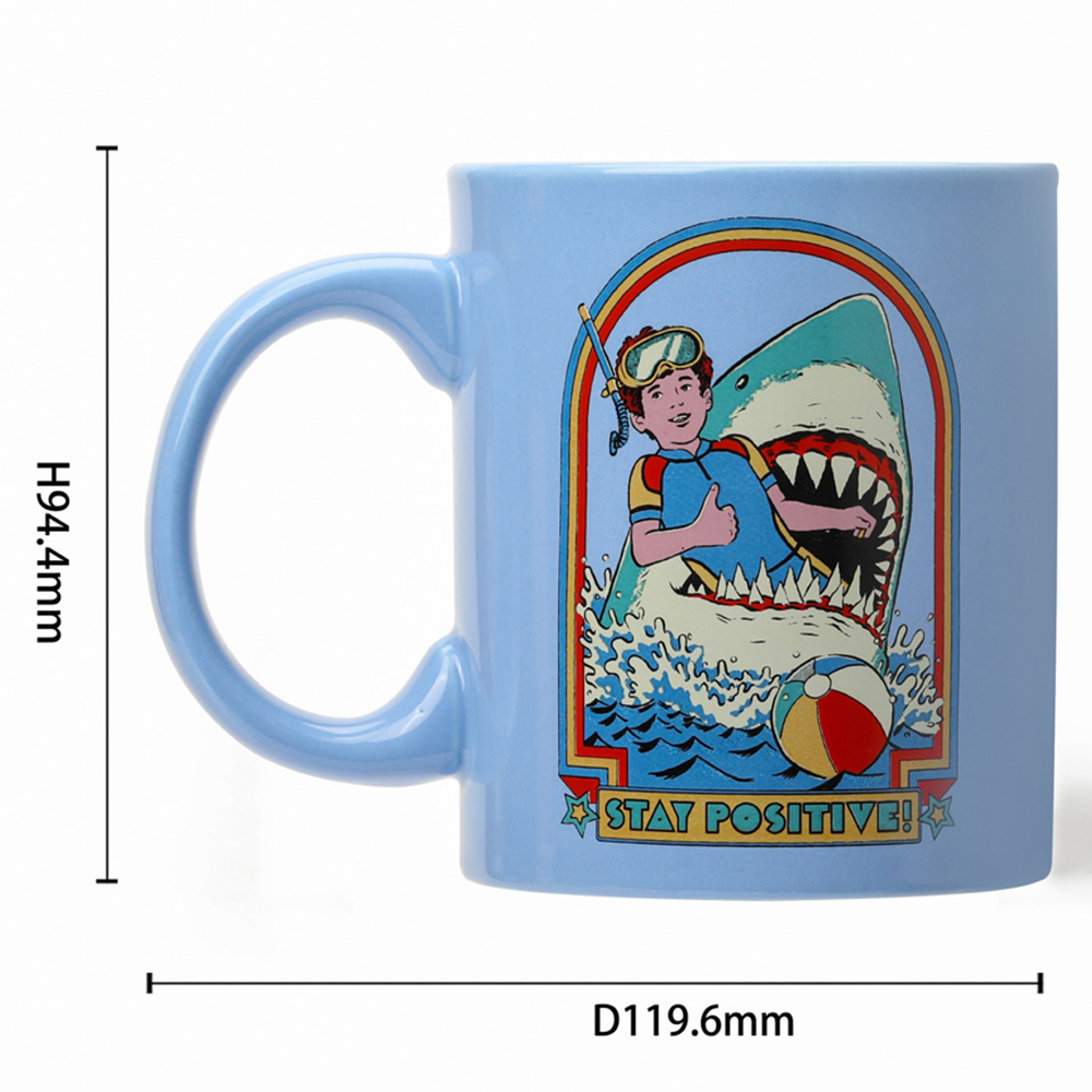 Steve Rhodes Stay Positive Citrus and Sea Salt Scented Candle with Blue Mug Image 6