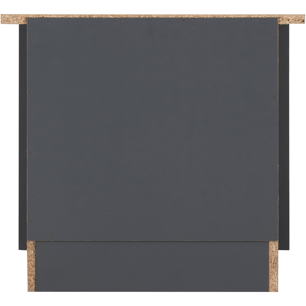Seconique Portland 2 Drawer Grey and Oak Effect Bedside Table Image 6