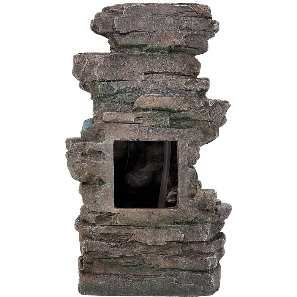 Living and Home 6-Tier Realistic Rock Effect Solar LED Water Feature Image 3