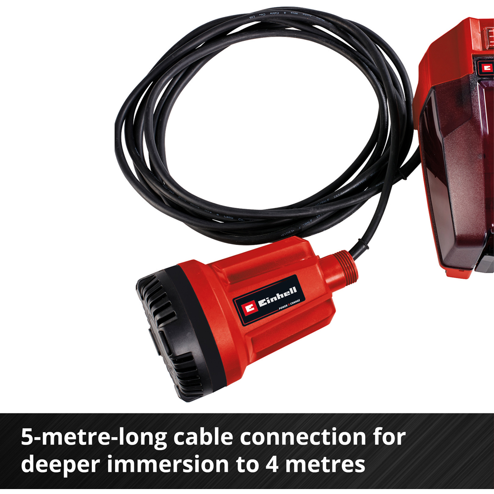 Einhell Power X-Change GE-SP 18 Li-Solo Cordless Clear Water Pump Image 4