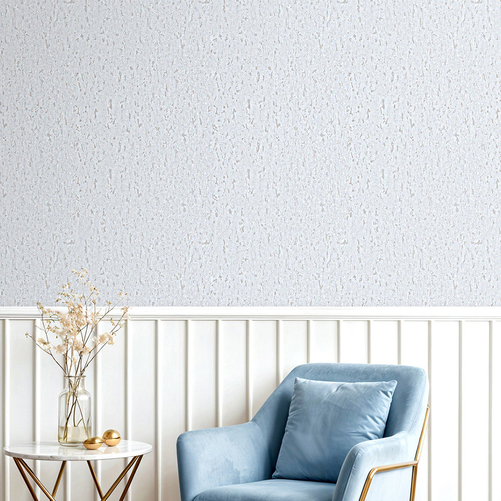 Living and Home Stone-Inspired Rectangle 3D Embossed Light Grey Non-Pasted Wallpaper Image 7