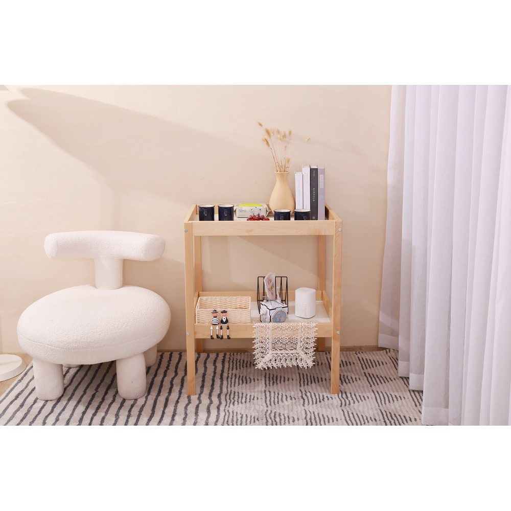 FurnitureHMD Single Shelf Wooden Baby Diaper Changing Table Image 9