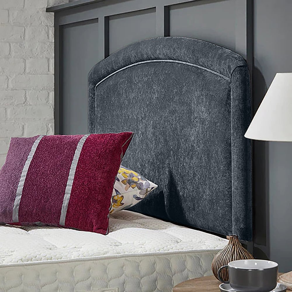 Eleganza Home Melanie Small Double Charcoal Naples Strutted Headboard Image 2