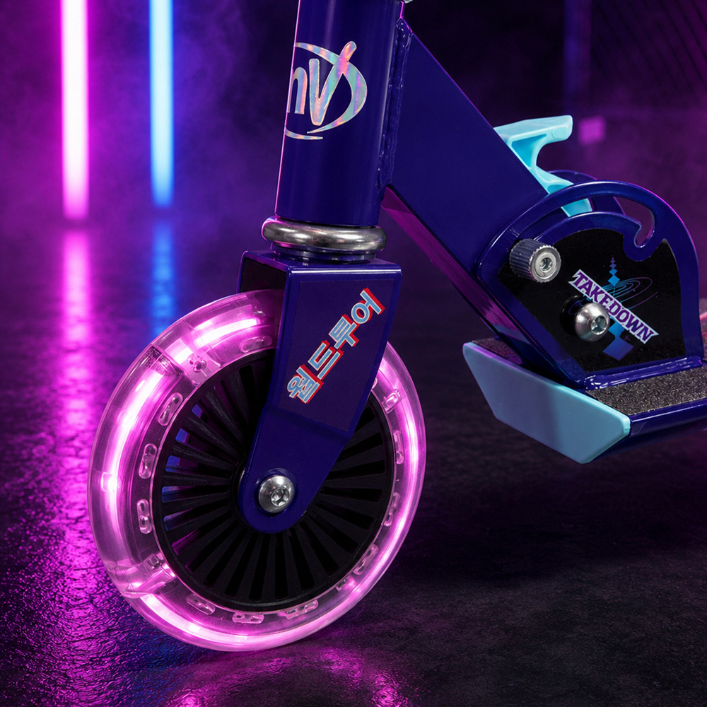 K-Pop Demon Hunters Takedown Kids Foldable Inline Scooter with Light Up Wheels Image 8