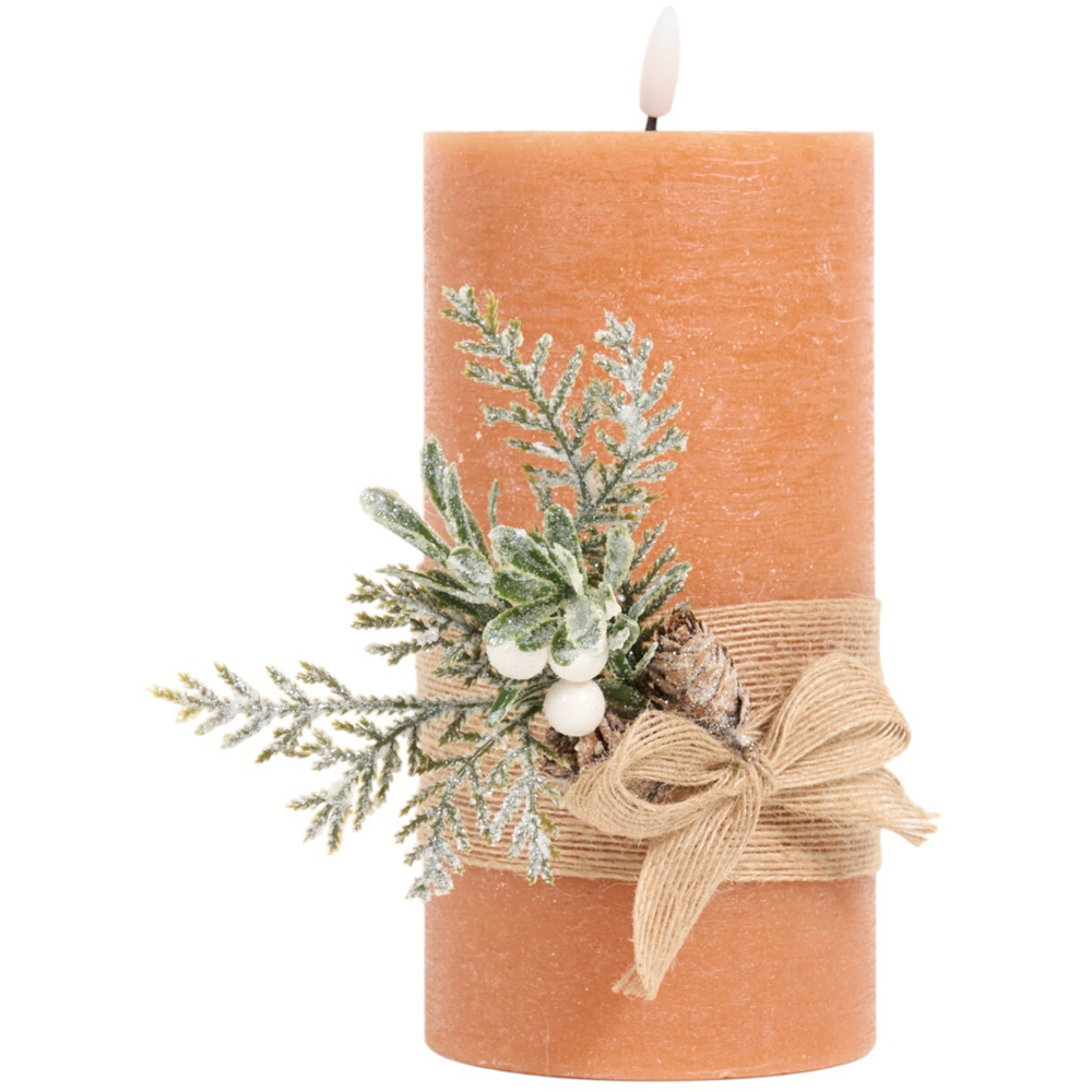Hessian Pine LED Candle Image 2