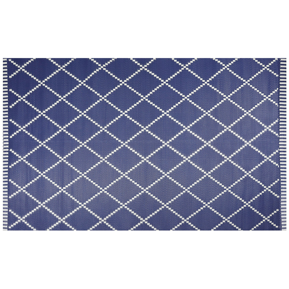 Streetwize Piazza Navy and Cream Reversible Outdoor Rug 120 x 180cm Image 1