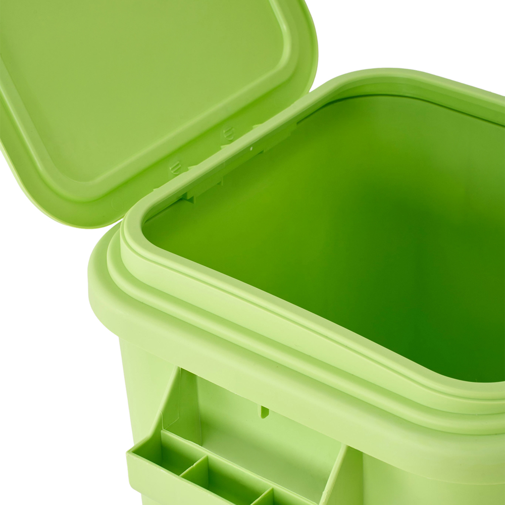 Living and Home Green Industrial Flip Lid Rubbish Bin 32L Image 5