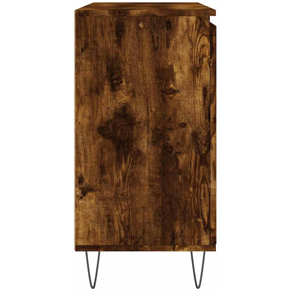 vidaXL 2 Door 2 Drawer Smoked Oak Sideboard Image 7