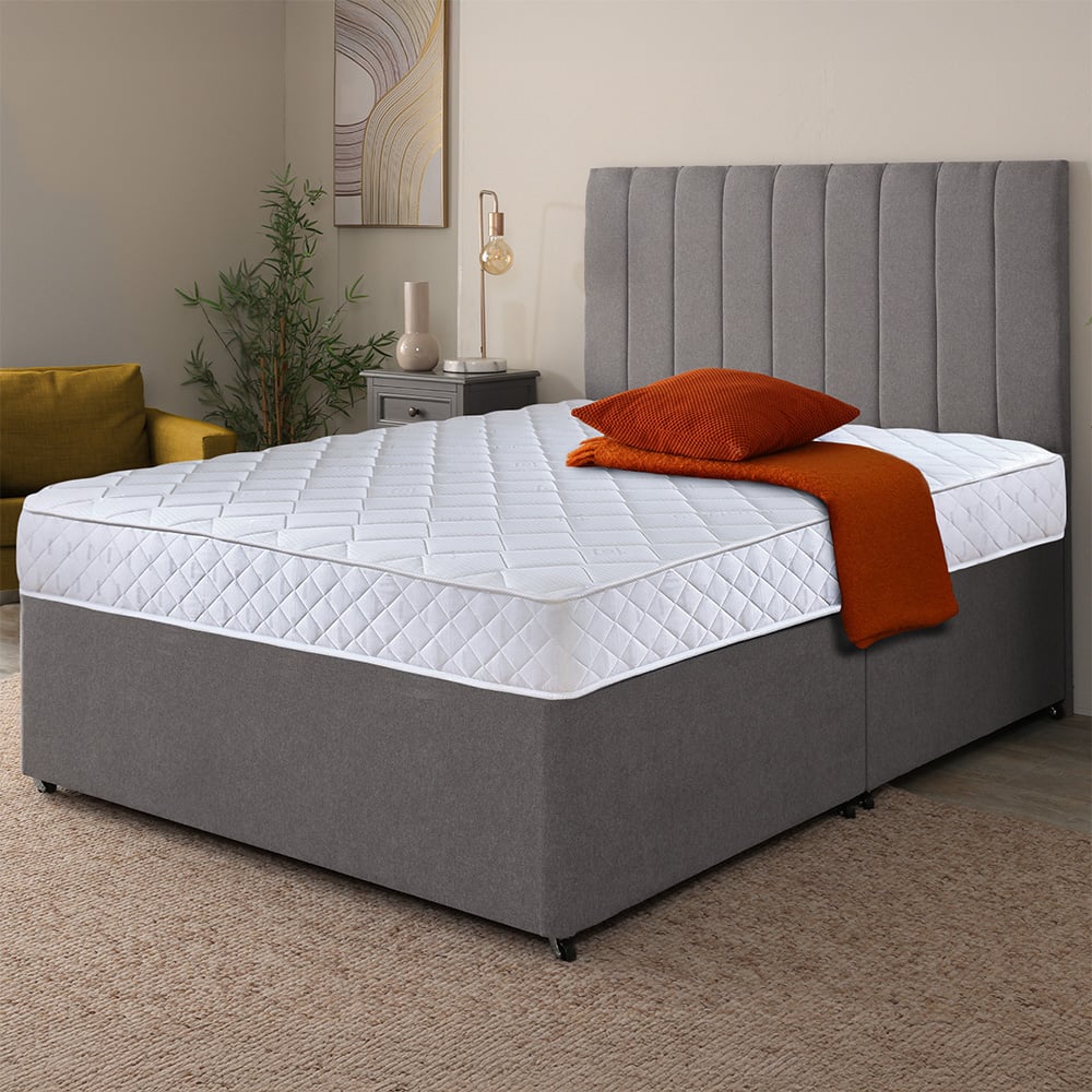 Extreme Comfort European King Size White Open Coil Spring Mattress Image 2
