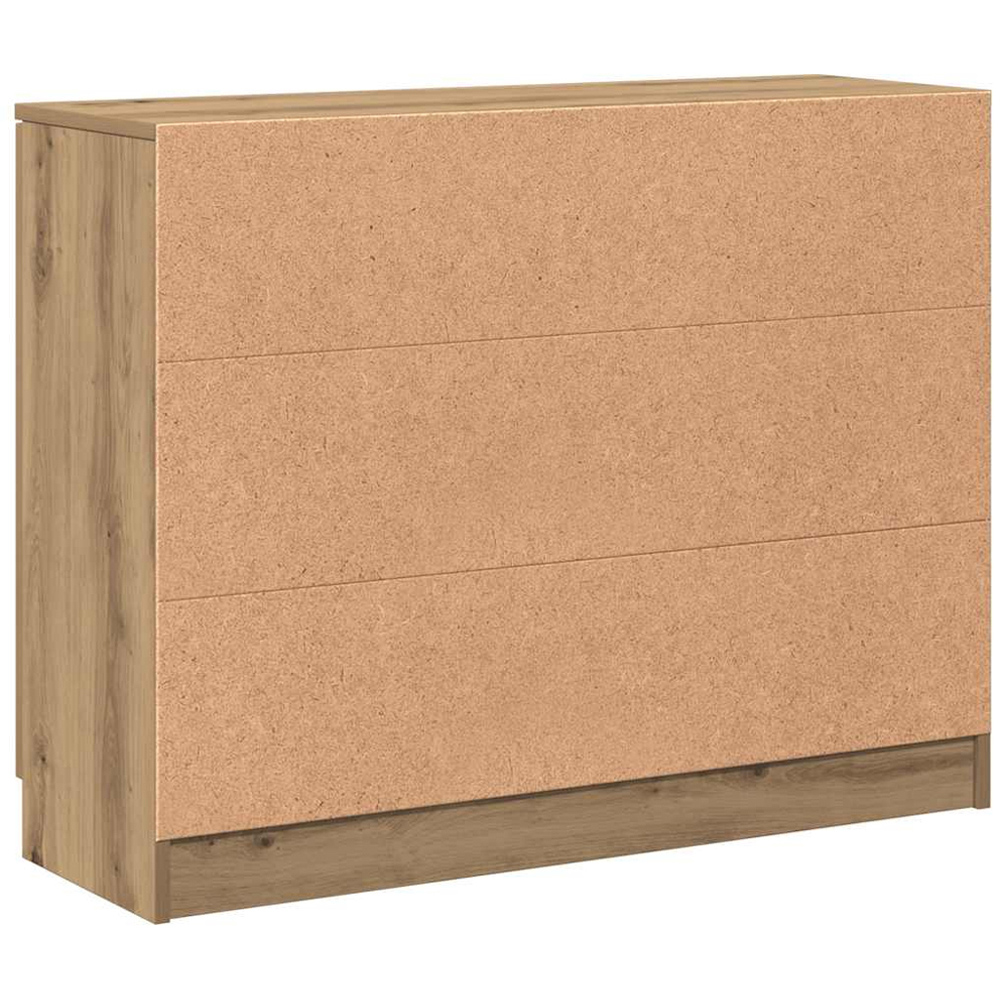 vidaXL 3 Door Artisan Oak Sideboard Image 7