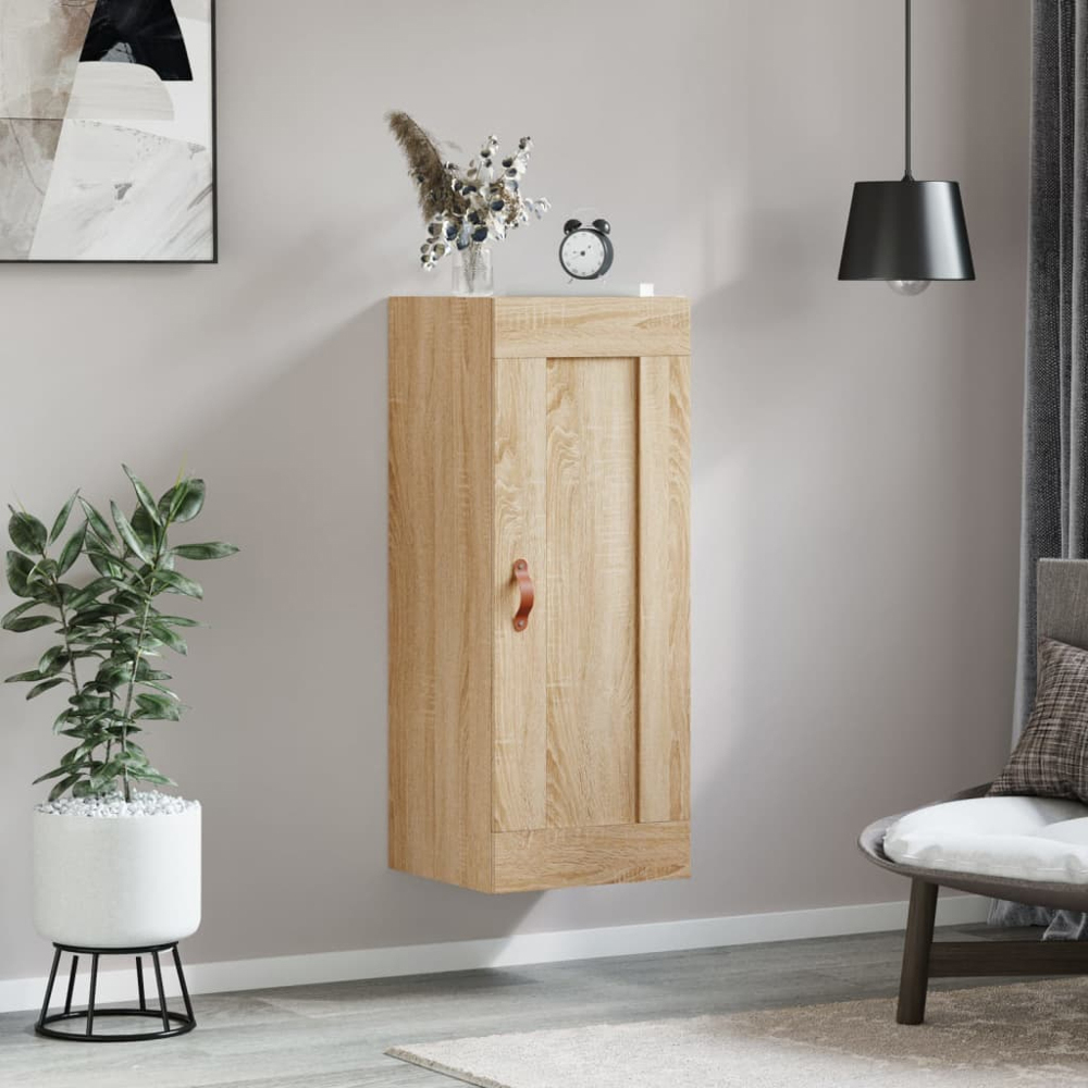 vidaXL Single Door Sonoma Oak Wall Mounted Cabinet Image 3