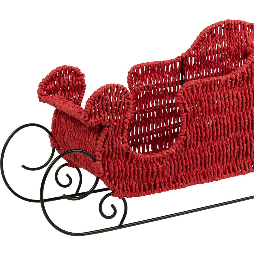 Christmas Sleigh Toilet Roll Holder Red Image 5