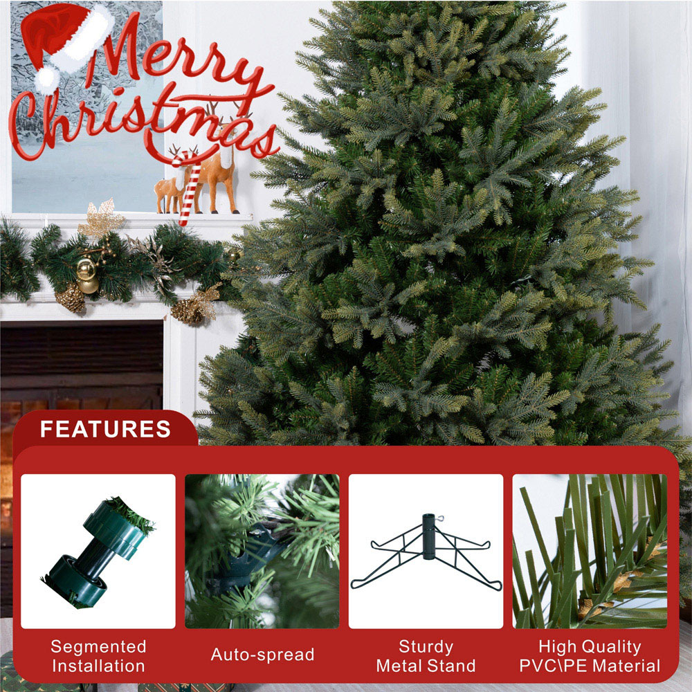 Abrihome Grand Fir Artificial Christmas Tree with 1733 Mixed Tips 7ft Image 7