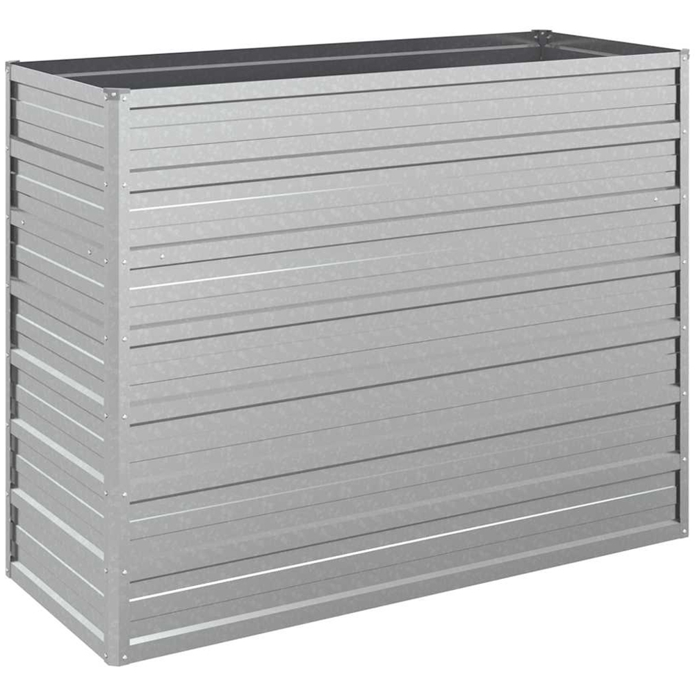 vidaXL Silver Galvanised Steel Raised Garden Bed 77 x 100 x 40cm Image 1