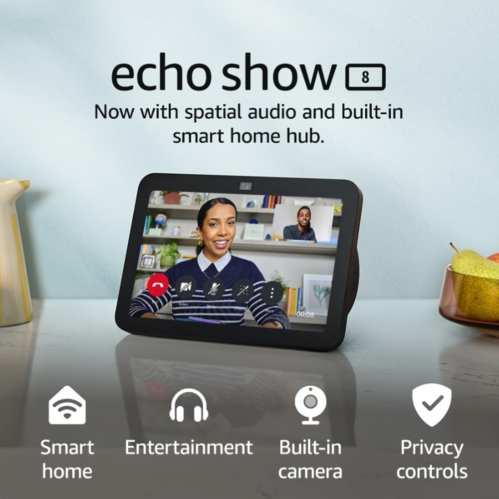 Amazon 3rd Generation 8 inch Echo Show Smart Speaker Black Image 2