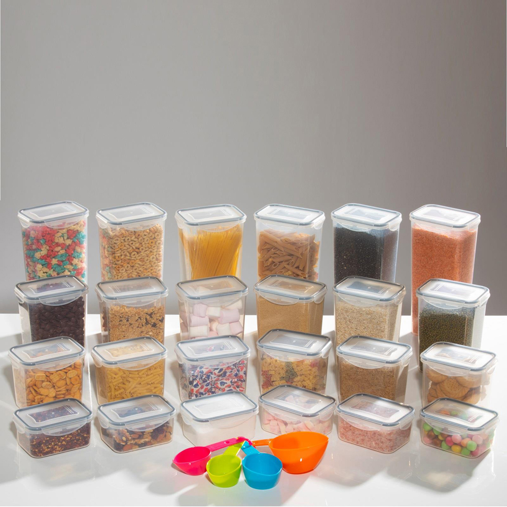 Gr8 Home 24 Piece Clear Plastic Food Storage Container Set Image 3