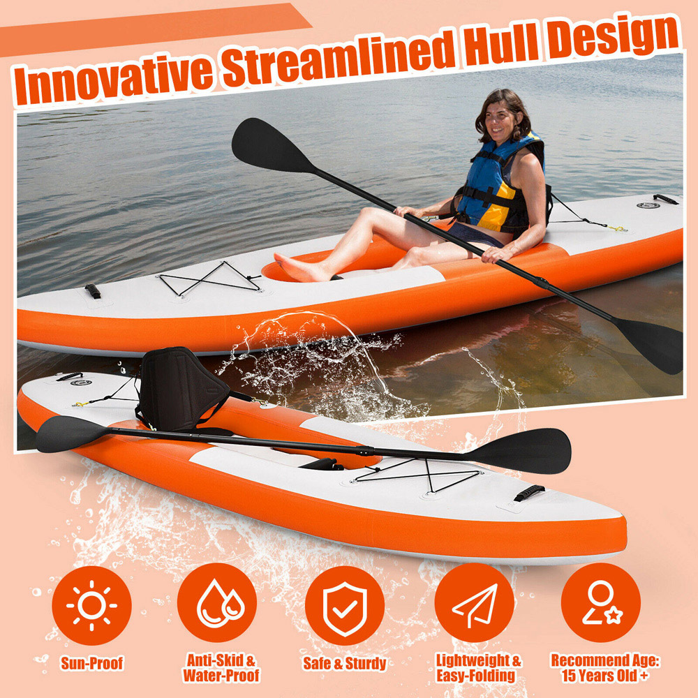 Costway Inflatable Paddle Kayak Image 6