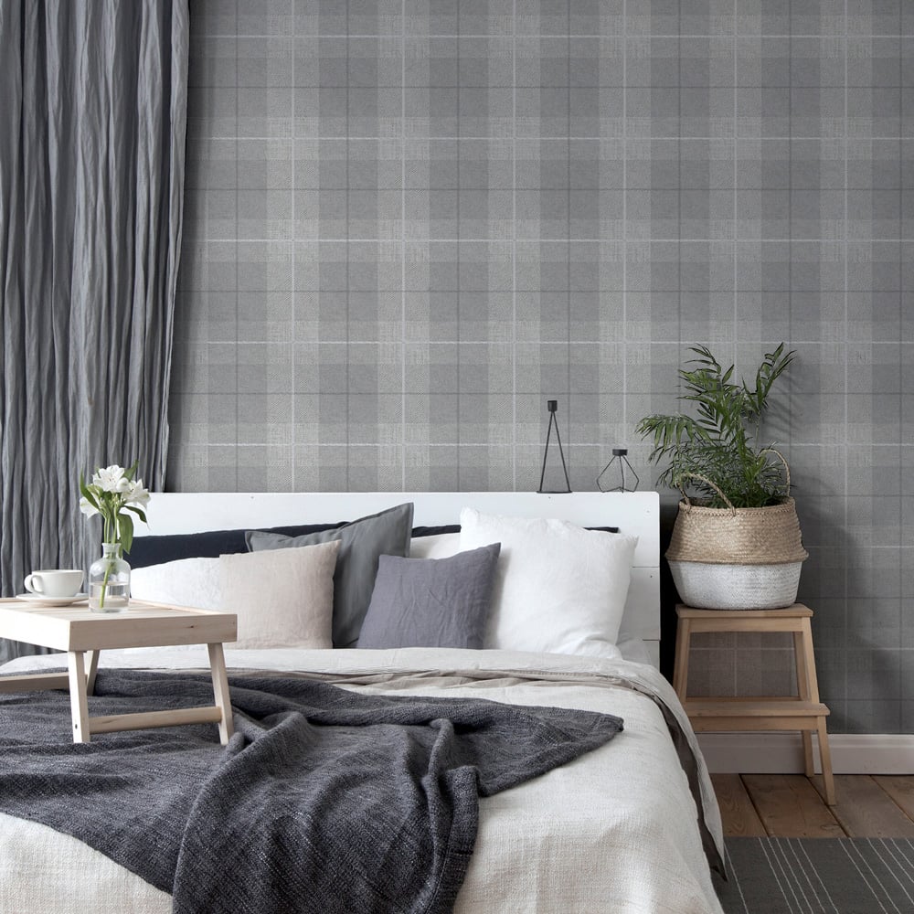 Arthouse Country Tartan Grey Wallpaper Image 3