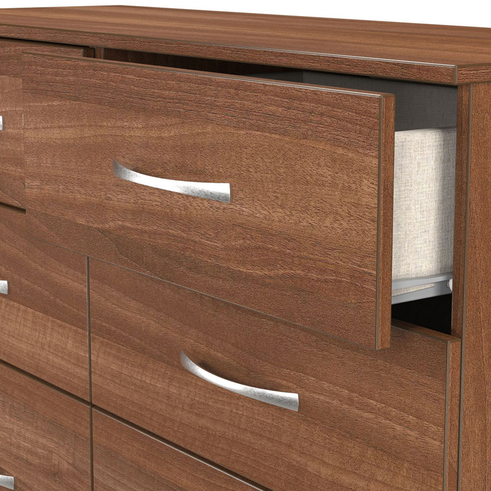 Crowndale Avon 6 Drawer Noche Walnut Chest of Drawers Image 6