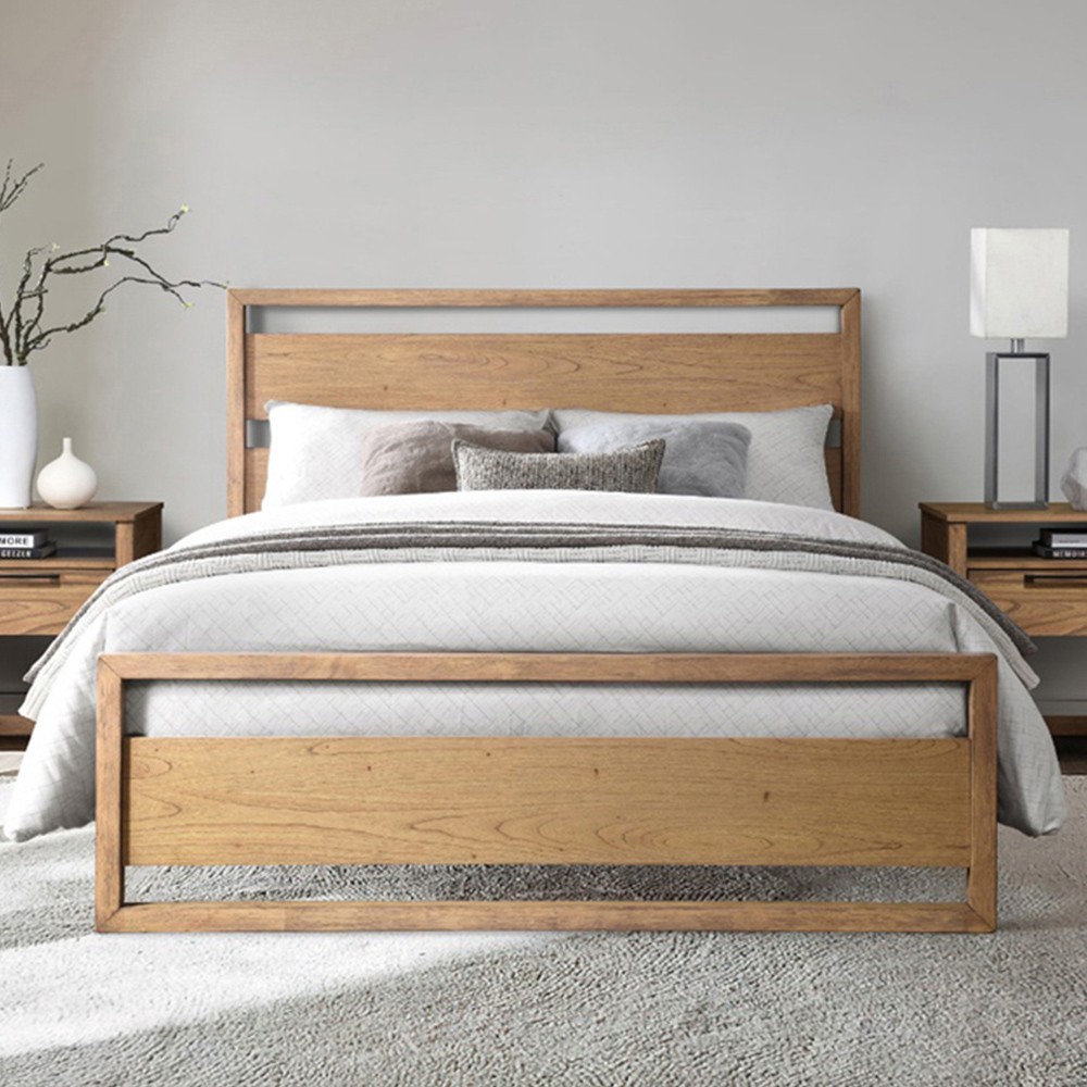 Flair Akari Double Pine Wooden Bed Image 1