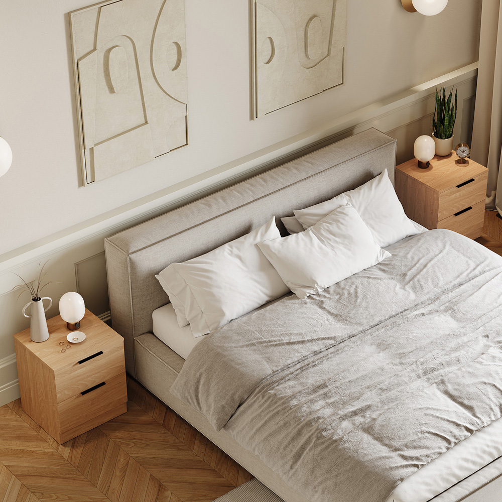 VIDA DESIGNS Trega 2 Drawer Pine Bedside Cabinet Set of 2 Image 4