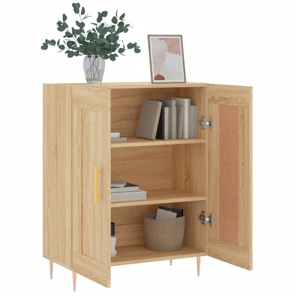 vidaXL 2 Door Sonoma Oak Sideboard Image 4