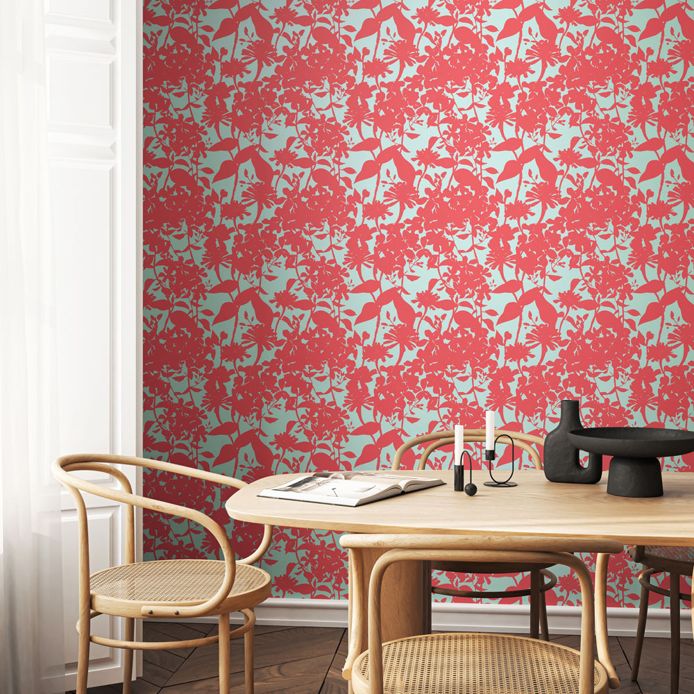 Hoopla Walls Summer Silhouette Coral Twist Non Woven Wallpaper Image 2