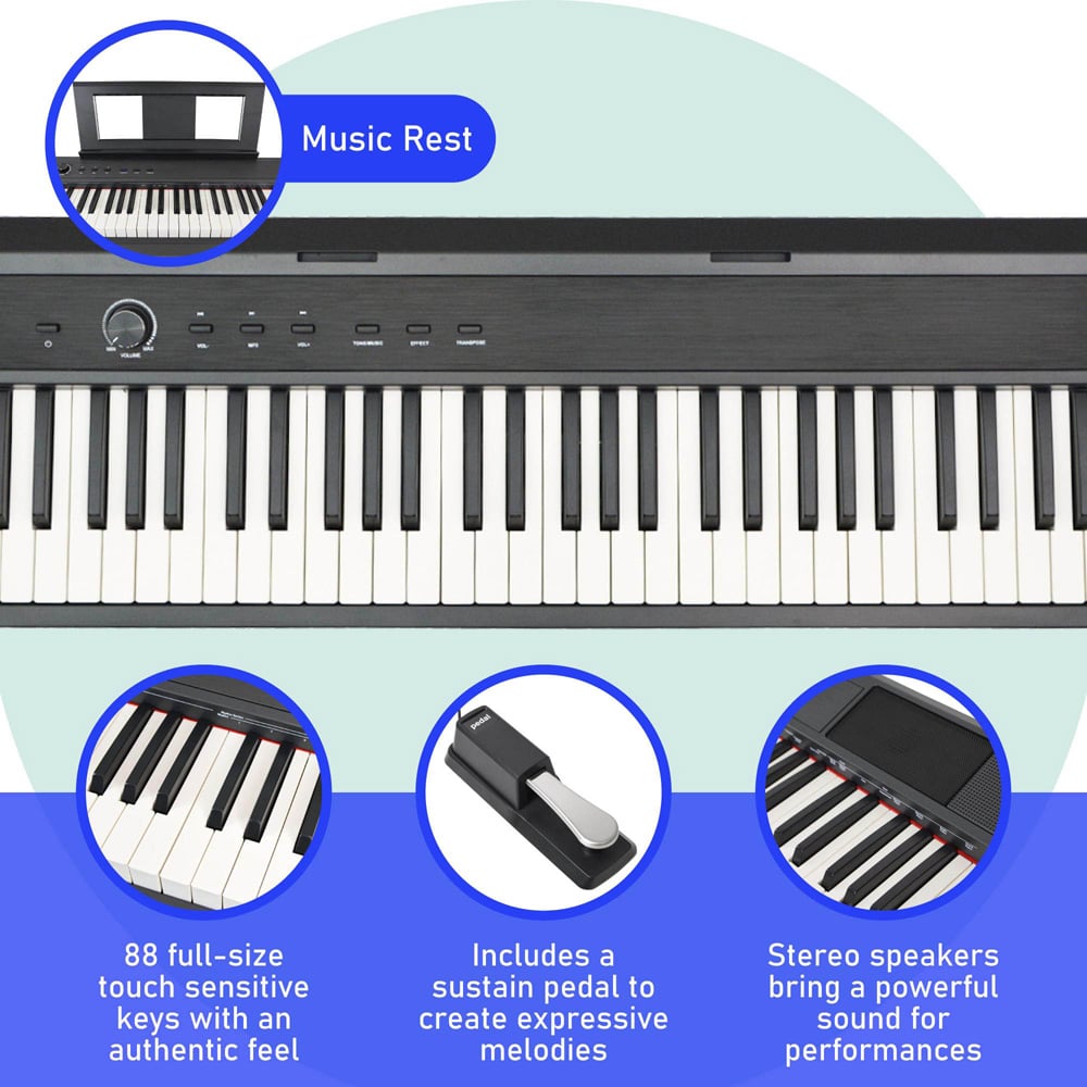 Axus AXD55 88 Note Digital Stage Piano Package Image 7