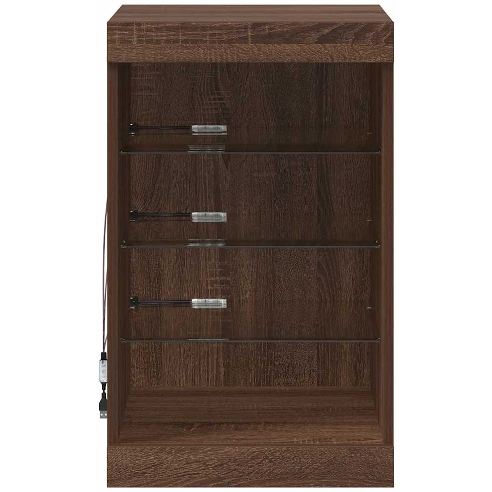 vidaXL 4 Shelf Brown Oak Sideboard with RGB LED Lights Image 6